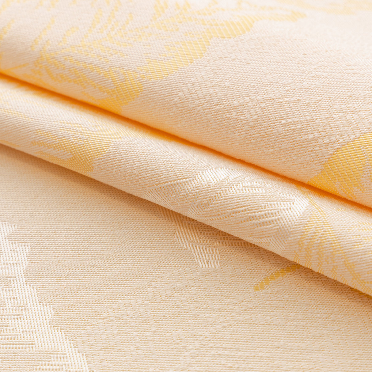 Leaf Jacquard Sofa Cover with Ruffle Skirt – Non-Slip Couch Protector with Sheer Hem