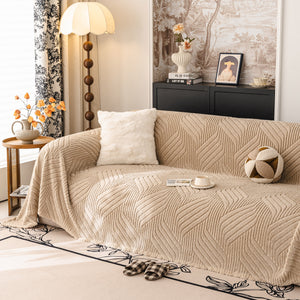 Plush Flannel Fleece Sofa Throw Blanket, Soft & Cozy Furniture Protector for Couch