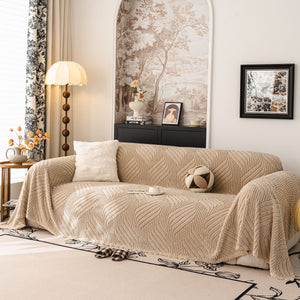 Plush Flannel Fleece Sofa Throw Blanket, Soft & Cozy Furniture Protector for Couch