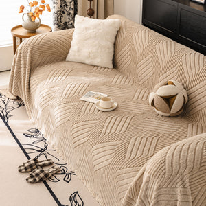 Plush Flannel Fleece Sofa Throw Blanket, Soft & Cozy Furniture Protector for Couch