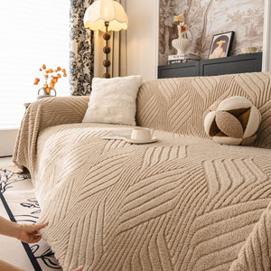 Plush Flannel Fleece Sofa Throw Blanket, Soft & Cozy Furniture Protector for Couch