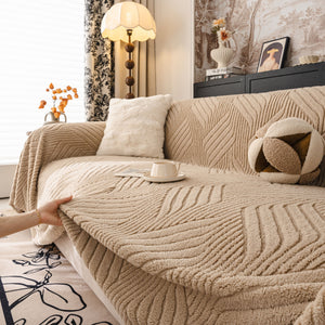 Plush Flannel Fleece Sofa Throw Blanket, Soft & Cozy Furniture Protector for Couch