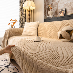 Plush Flannel Fleece Sofa Throw Blanket, Soft & Cozy Furniture Protector for Couch