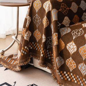 Boho Geometric Sofa Slipcovers Chenille Scratch Resistant Couch Protective Covers