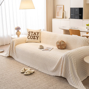 Boho 3D Geometric Throw Blanket for Couch, Luxurious Velvety Plush Fleece Sofa Cover