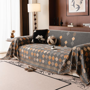 Boho Geometric Sofa Slipcovers Chenille Scratch Resistant Couch Protective Covers