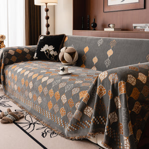 Boho Geometric Sofa Slipcovers Chenille Scratch Resistant Couch Protective Covers