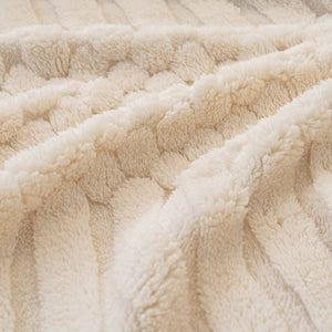 Boho 3D Geometric Throw Blanket for Couch, Luxurious Velvety Plush Fleece Sofa Cover