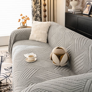 Plush Flannel Fleece Sofa Throw Blanket, Soft & Cozy Furniture Protector for Couch