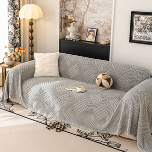 Plush Flannel Fleece Sofa Throw Blanket, Soft & Cozy Furniture Protector for Couch