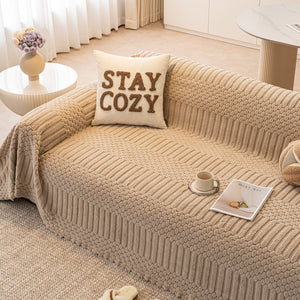 Boho 3D Geometric Throw Blanket for Couch, Luxurious Velvety Plush Fleece Sofa Cover