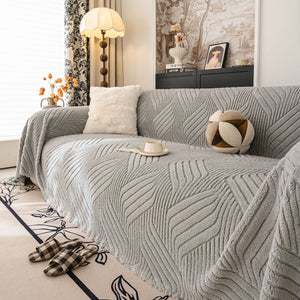 Plush Flannel Fleece Sofa Throw Blanket, Soft & Cozy Furniture Protector for Couch