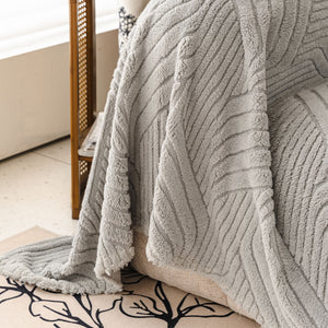 Plush Flannel Fleece Sofa Throw Blanket, Soft & Cozy Furniture Protector for Couch