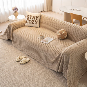 Boho 3D Geometric Throw Blanket for Couch, Luxurious Velvety Plush Fleece Sofa Cover