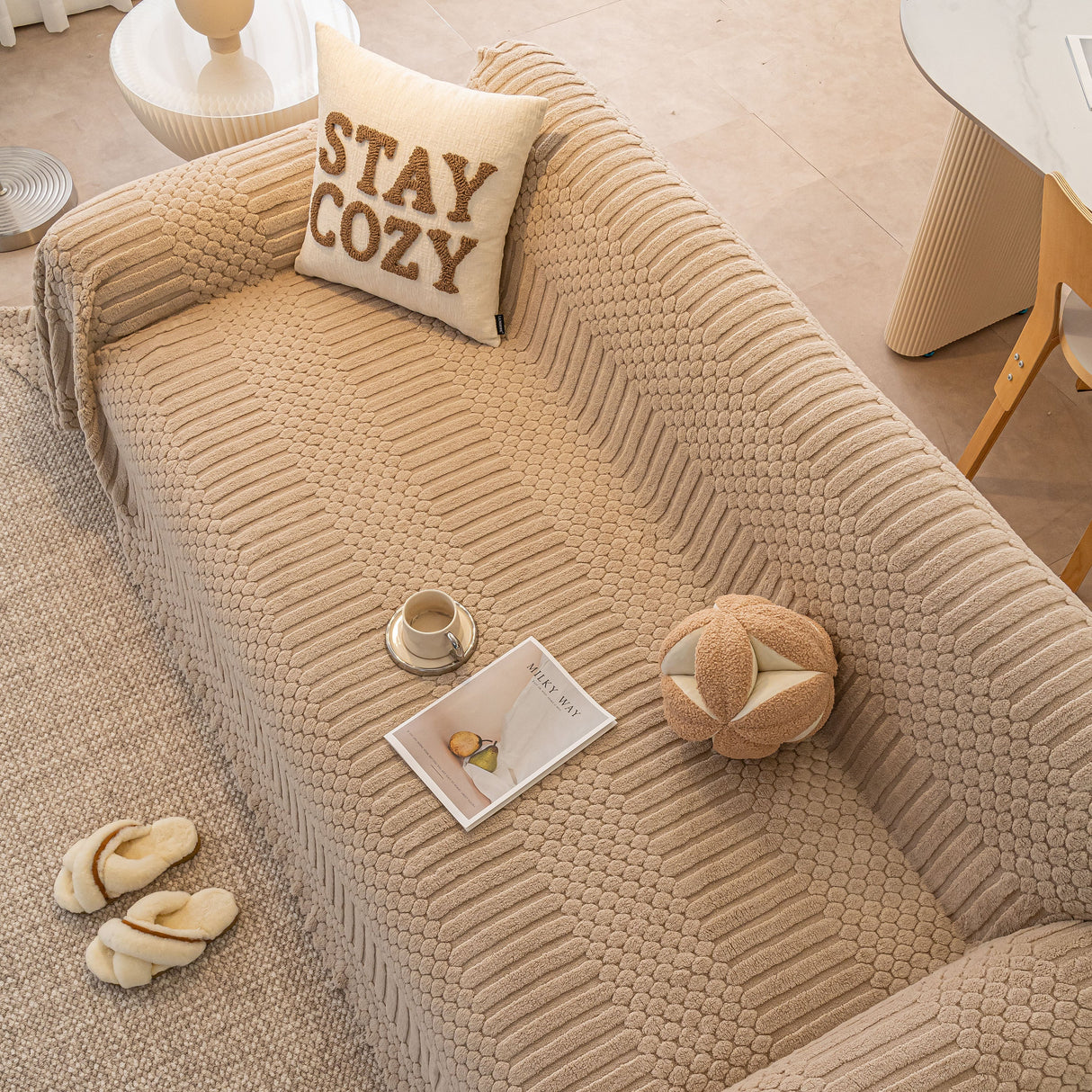 Boho 3D Geometric Throw Blanket for Couch, Luxurious Velvety Plush Fleece Sofa Cover