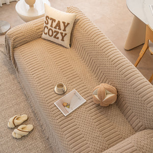 Boho 3D Geometric Throw Blanket for Couch, Luxurious Velvety Plush Fleece Sofa Cover