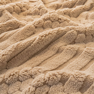 Boho 3D Geometric Throw Blanket for Couch, Luxurious Velvety Plush Fleece Sofa Cover