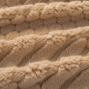 Boho 3D Geometric Throw Blanket for Couch, Luxurious Velvety Plush Fleece Sofa Cover