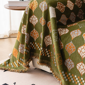 Boho Geometric Sofa Slipcovers Chenille Scratch Resistant Couch Protective Covers