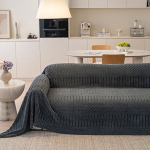 Boho 3D Geometric Throw Blanket for Couch, Luxurious Velvety Plush Fleece Sofa Cover