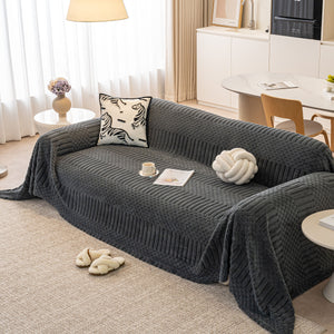 Boho 3D Geometric Throw Blanket for Couch, Luxurious Velvety Plush Fleece Sofa Cover