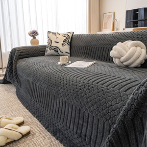 Boho 3D Geometric Throw Blanket for Couch, Luxurious Velvety Plush Fleece Sofa Cover