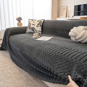 Boho 3D Geometric Throw Blanket for Couch, Luxurious Velvety Plush Fleece Sofa Cover