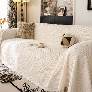 Plush Flannel Fleece Sofa Throw Blanket, Soft & Cozy Furniture Protector for Couch