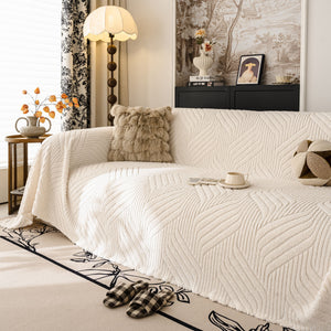 Plush Flannel Fleece Sofa Throw Blanket, Soft & Cozy Furniture Protector for Couch