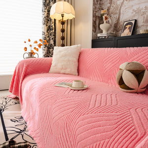 Plush Flannel Fleece Sofa Throw Blanket, Soft & Cozy Furniture Protector for Couch