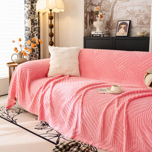 Plush Flannel Fleece Sofa Throw Blanket, Soft & Cozy Furniture Protector for Couch