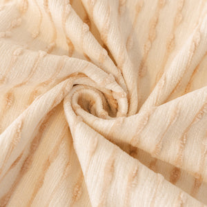 Ruffled Sofa Cover with Bowknot Decor, French Country Style Skirted Couch Slipcover