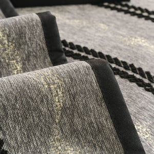 Non-Slip Sofa Cover with Thick Chenille Texture Woven Stripe Couch Protector Throw