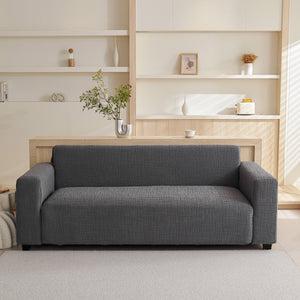 Embossed Lines Couch Covers Stretchable Non-Slip & Washable Sofa Slipcovers