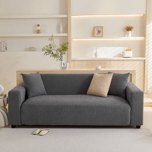 Embossed Lines Couch Covers Stretchable Non-Slip & Washable Sofa Slipcovers