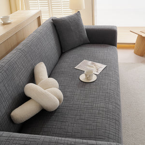 Embossed Lines Couch Covers Stretchable Non-Slip & Washable Sofa Slipcovers