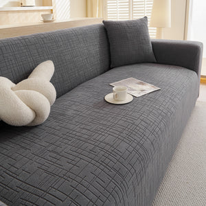 Embossed Lines Couch Covers Stretchable Non-Slip & Washable Sofa Slipcovers