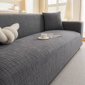 Embossed Lines Couch Covers Stretchable Non-Slip & Washable Sofa Slipcovers
