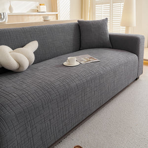 Embossed Lines Couch Covers Stretchable Non-Slip & Washable Sofa Slipcovers