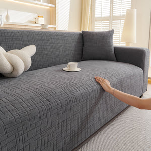 Embossed Lines Couch Covers Stretchable Non-Slip & Washable Sofa Slipcovers