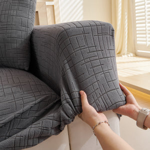Embossed Lines Couch Covers Stretchable Non-Slip & Washable Sofa Slipcovers
