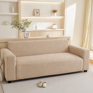 Embossed Lines Couch Covers Stretchable Non-Slip & Washable Sofa Slipcovers
