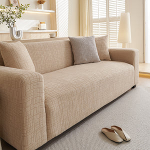 Embossed Lines Couch Covers Stretchable Non-Slip & Washable Sofa Slipcovers