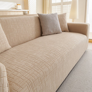 Embossed Lines Couch Covers Stretchable Non-Slip & Washable Sofa Slipcovers