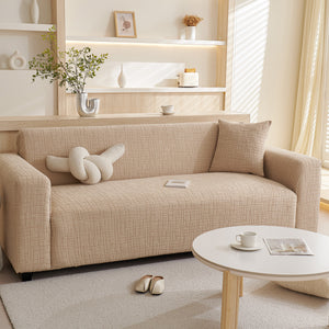 Embossed Lines Couch Covers Stretchable Non-Slip & Washable Sofa Slipcovers