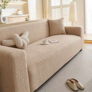 Embossed Lines Couch Covers Stretchable Non-Slip & Washable Sofa Slipcovers
