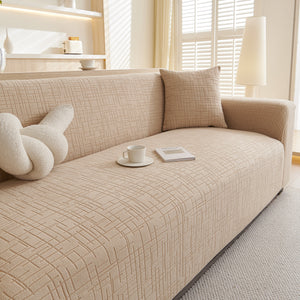 Embossed Lines Couch Covers Stretchable Non-Slip & Washable Sofa Slipcovers