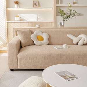 Embossed Lines Couch Covers Stretchable Non-Slip & Washable Sofa Slipcovers