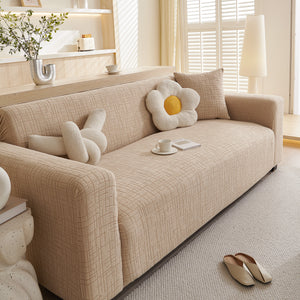 Embossed Lines Couch Covers Stretchable Non-Slip & Washable Sofa Slipcovers