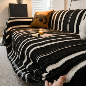 Bohemian Striped Sofa Cover, Decor Woven Throw for Couch, Loveseat, or Sectional